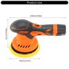 Cordless Car Buffer Polisher Lithium Rechargeable Battery Cordless Polisher with 6 Variable Speed Buffer Polisher