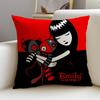Emily the Cool StrangS Cushion Cover Breathable and skinfriendly linen pillowcase square removable and washable cushion