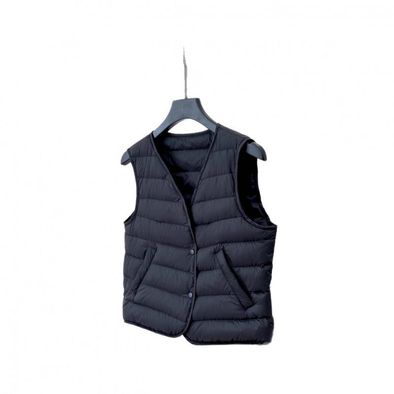 Womens Short Lightweight Down Vest V-Neck Sleeveless Inner Wear Winter Daily