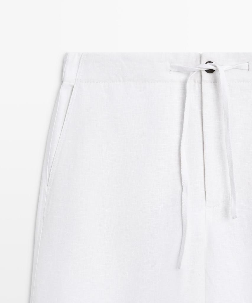 Masimodutti 100% Linen Jogger Fit Pants