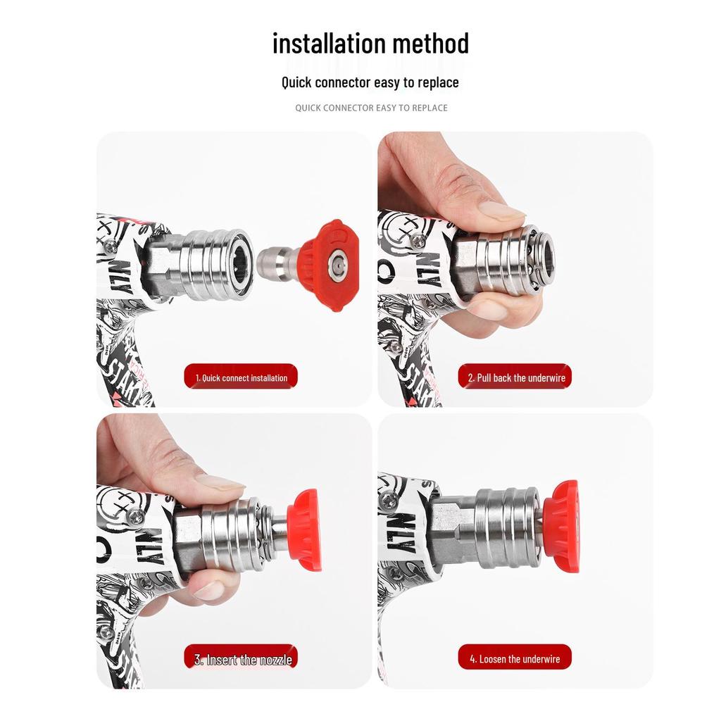 New Limited Edition M22 High-Pressure Car Wash Water Gun with 5 Color Nozzles and Painted Head