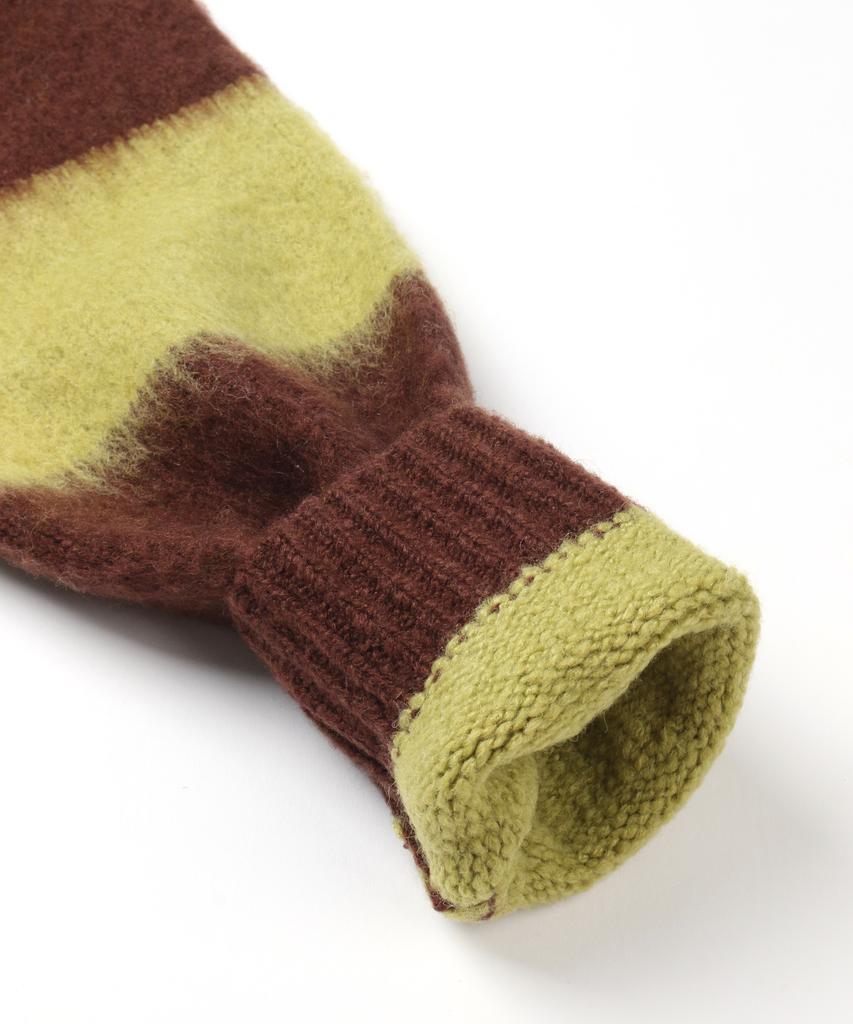 INDUST Wool Brush Stripe Knit_Brown