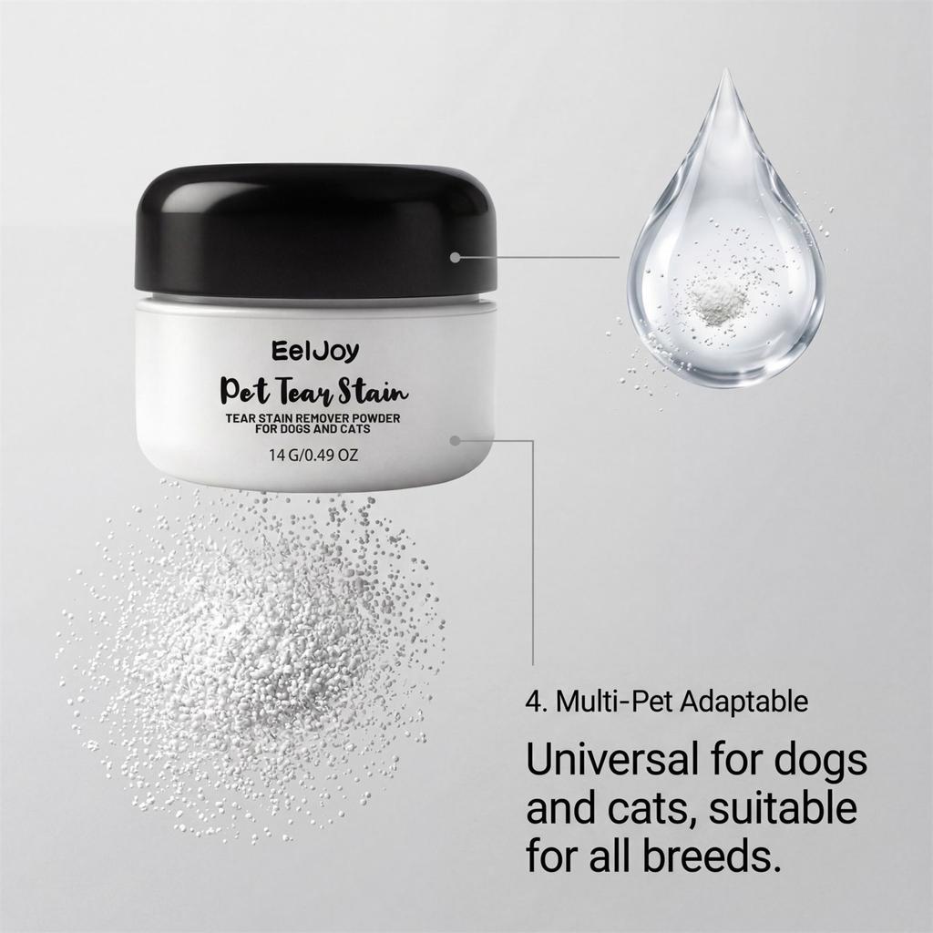 Pet Tear Stain Remover Powder For Dogs Eye Cleaning And Moisturizing Care With Gentle Formula