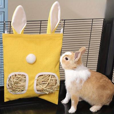 1 unidad Bolsa de Paja para Conejo Cobaya Nido Especial para Jaula de Conejo Resistente a Mordiscos y Arañazos Bolsa para Heno Adecuada como Regalo para Amigos y Familiares