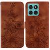 For Motorola Edge 60 5G/60 Fusion 5G Case Lily Flower Imprint Leather Phone Cover with Stand