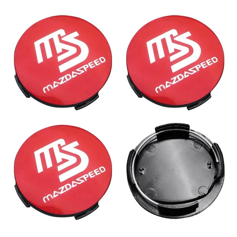 4 Bucăți Capac Centru Roată Siglă Capac Butuc Insignă Emblema Picior Lung 18MM 56MM ID53MM Modele Noi Pentru Mazda 3 Atenza Axela CX3 CX4 CX5 CX7