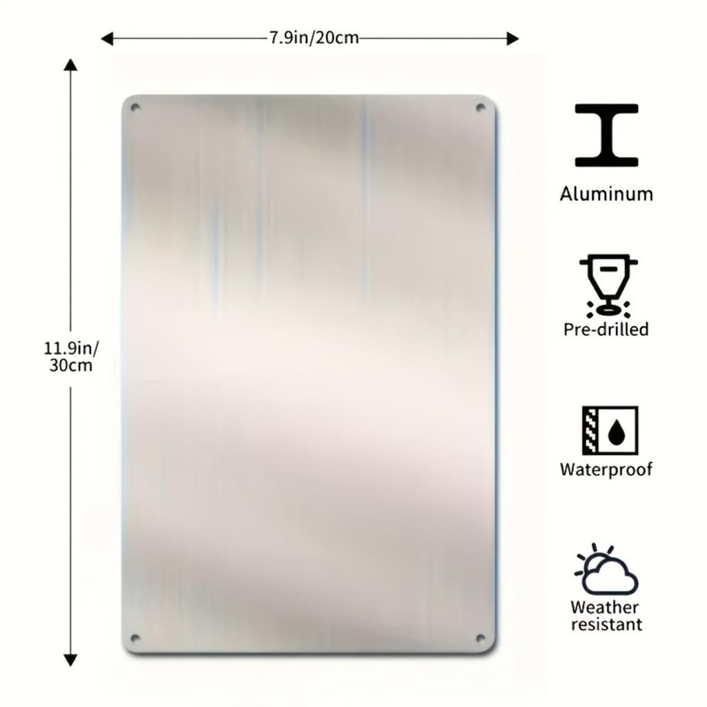 Custom Metal Door Plate 30x20cm, Personalized Engraved Sign, Home Wall Decor