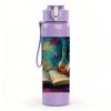 1PC Magic Book Potion Science Art Print 750ml Color Plastic Sports Water Bottle Leakproof Flip Straw Lid Suitable for Sports Office Home Use
