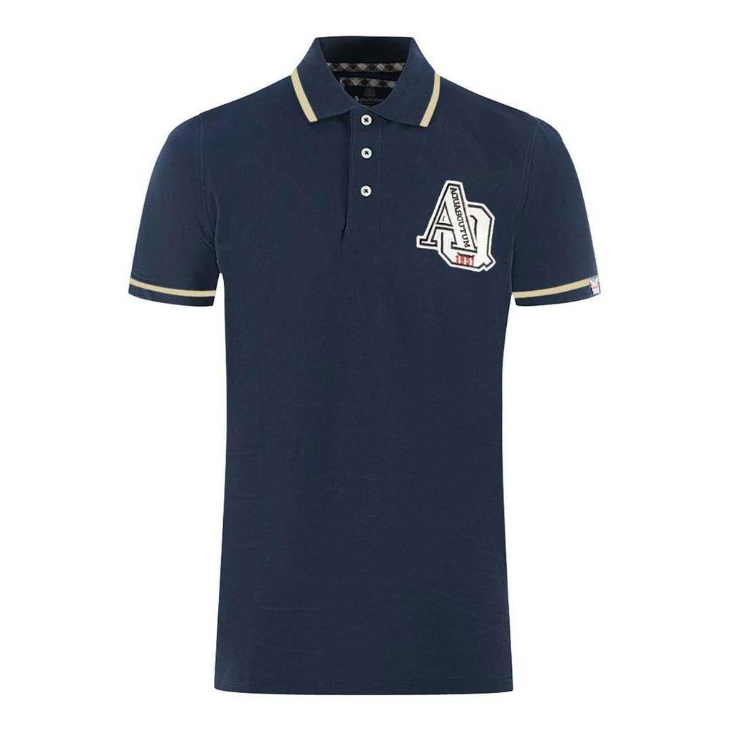 Aquascutum Unisex Vuxen AQ 1851 Broderad Spetsig Pikétröja