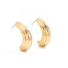 IngeSight.Z Simple Retro Half Moon Geometric Stud Earrings Elegant Gold Color Metal Piercing Earring Wedding Daily Party Jewelry