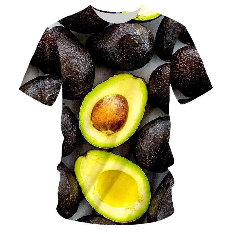 3D Printed Fruit Pattern Unisex Short Sleeve T-shirt - Fashionable Street Style Hip Hop Apparel