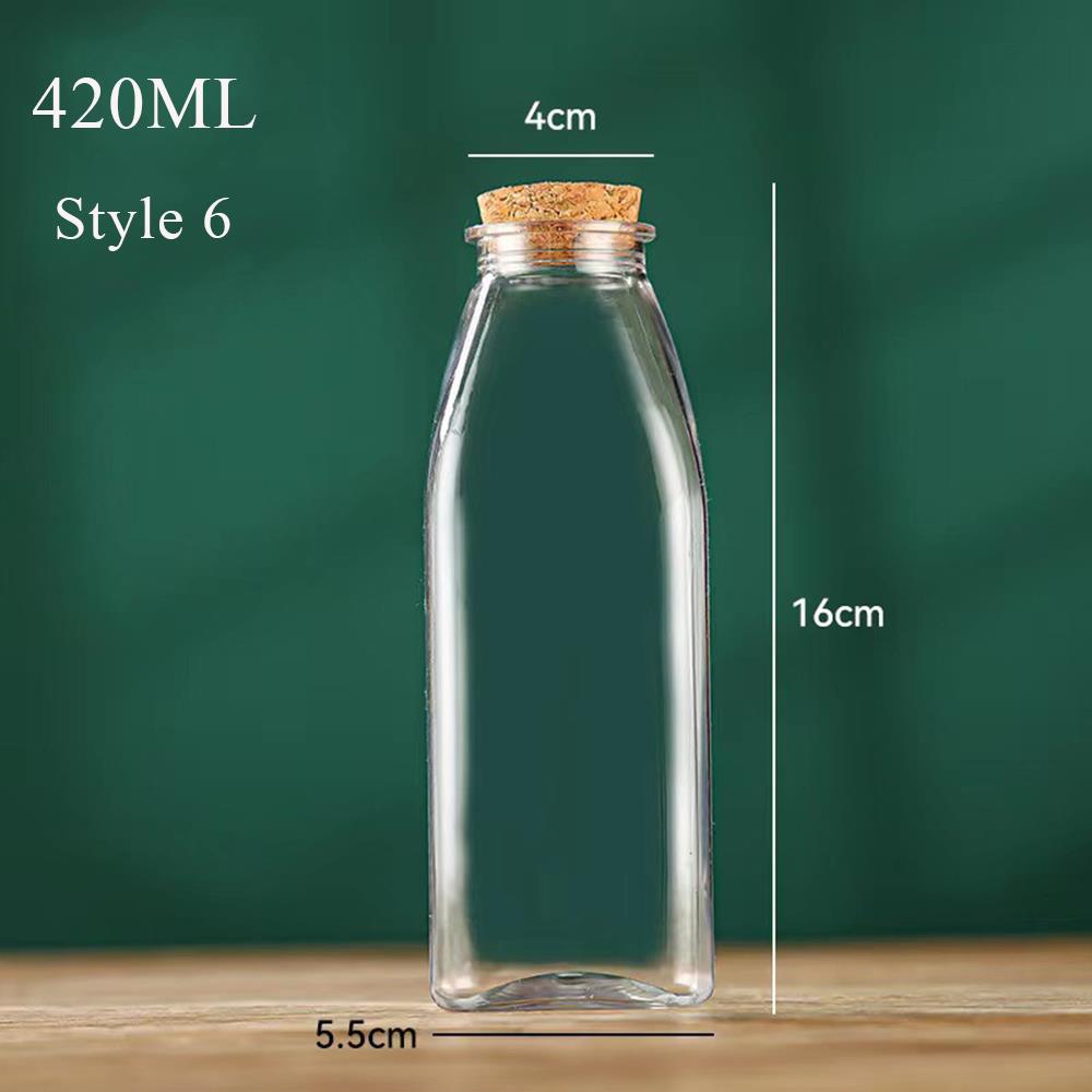 Transparente Plastikflasche Geschenk Wünschflasche Glückssternflasche Heimdekoration Flasche Aufbewahrungsglas Holzstöpsel Kreativ