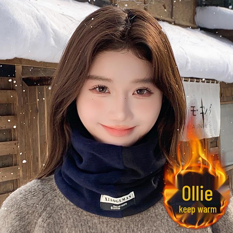 2025 Autumn/Winter Olylon Fleece-Lined Neck Gaiter: Thick, Windproof, and Coldproof Headgear for Men and Women