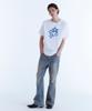 KINETO Star Shine Embossed Print T-Shirt_White