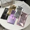 For Samsung S24 S23 Ultra S22 A73 A54 A34 Cover Hard TPU PC Hybrid Shockproof Luxury 3D Diamond Mirror Phone Case