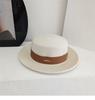 French High-quality Black Woolen Top Hat British Retro Femininity Simple Flat Edge Flat Top Jazz Hat