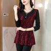 Fleece-Lined Slimming Plus Size Mid-Length Top - Autumn/Winter 2024 Korean Style
