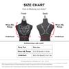 Women's Pentagram Leather Harness Bra Top - Adjustable Strappy Gothic Bralette, Vegan Leather, Rave Outfit, Emo Style