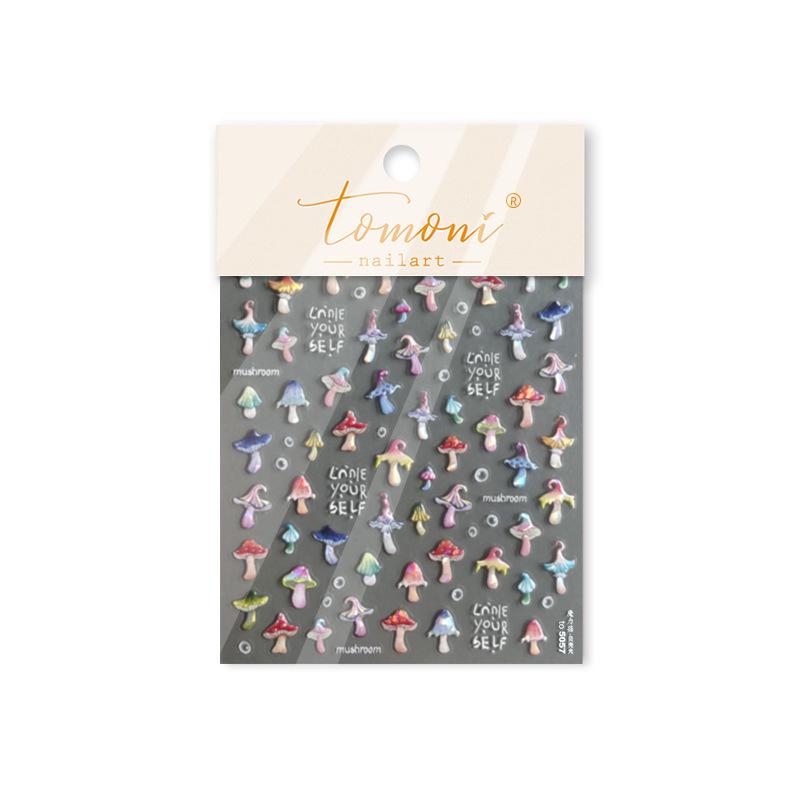 

Tomoni Ракушка Свет Милые Грибные Наклейки для Ногтей для Детей
