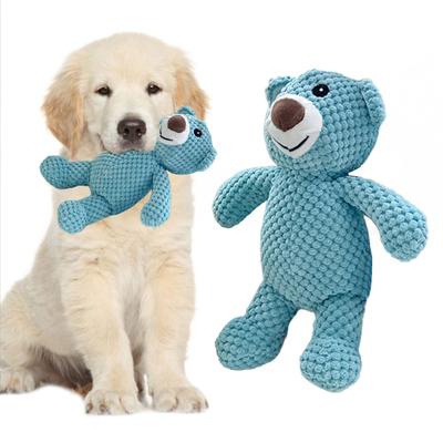 Peluche Squeaky Giocattoli per Cani Orsetto di Peluche Giocattolo Masticabile per Cani Masticatori Aggressivi