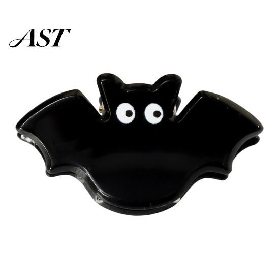 Halloween Hair Clips Cartoon for Women Girls, Acrylic Glitter Pumpkin/Ghost/Bat/Cat Reliable Clamping Force Accessories, Cute Decorative Barrettes