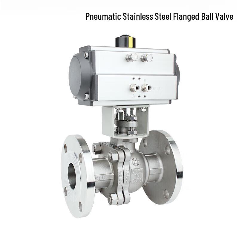 JINGXINGONG Q641F-16P Pneumatic Stainless Steel Flange Ball Valve