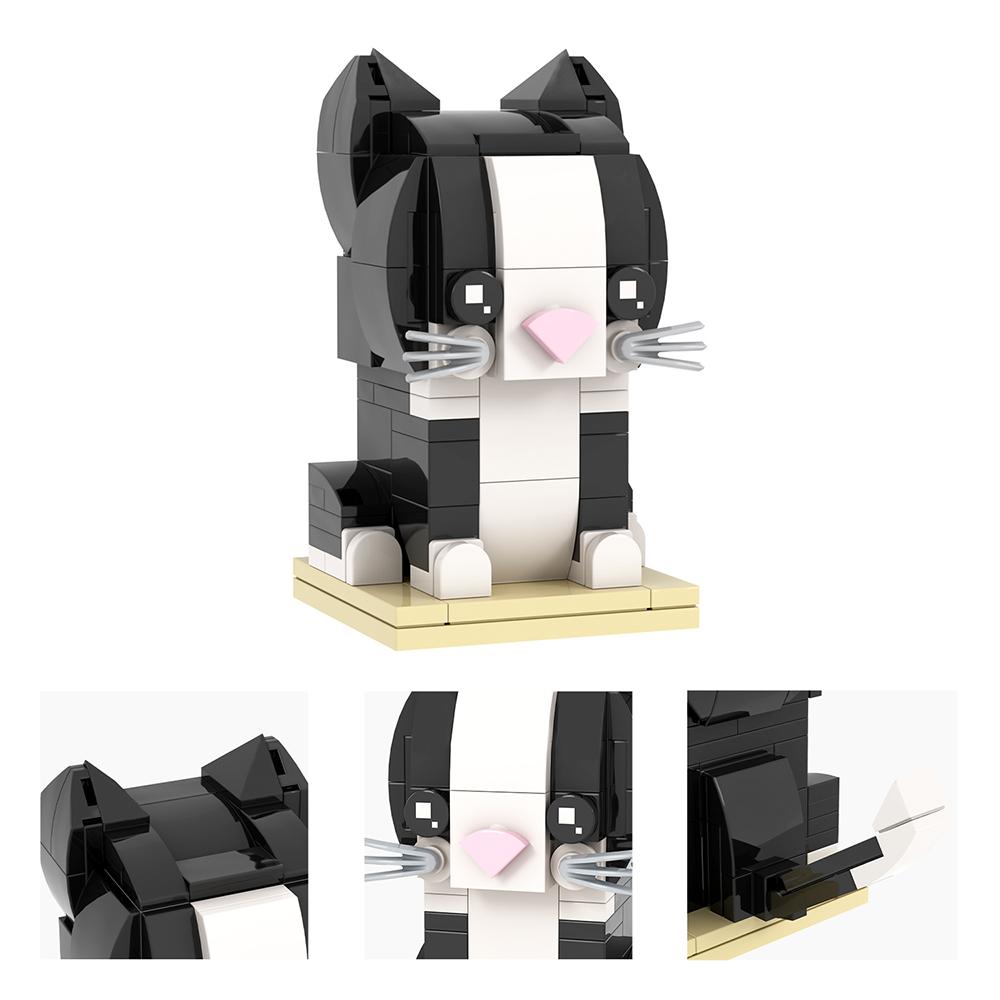 MOOXI Animal Series MOC Brick Panda Tiger Cat BrickHeaded Ser Model Adultes Building Block Kids Education Toys For Children Gift