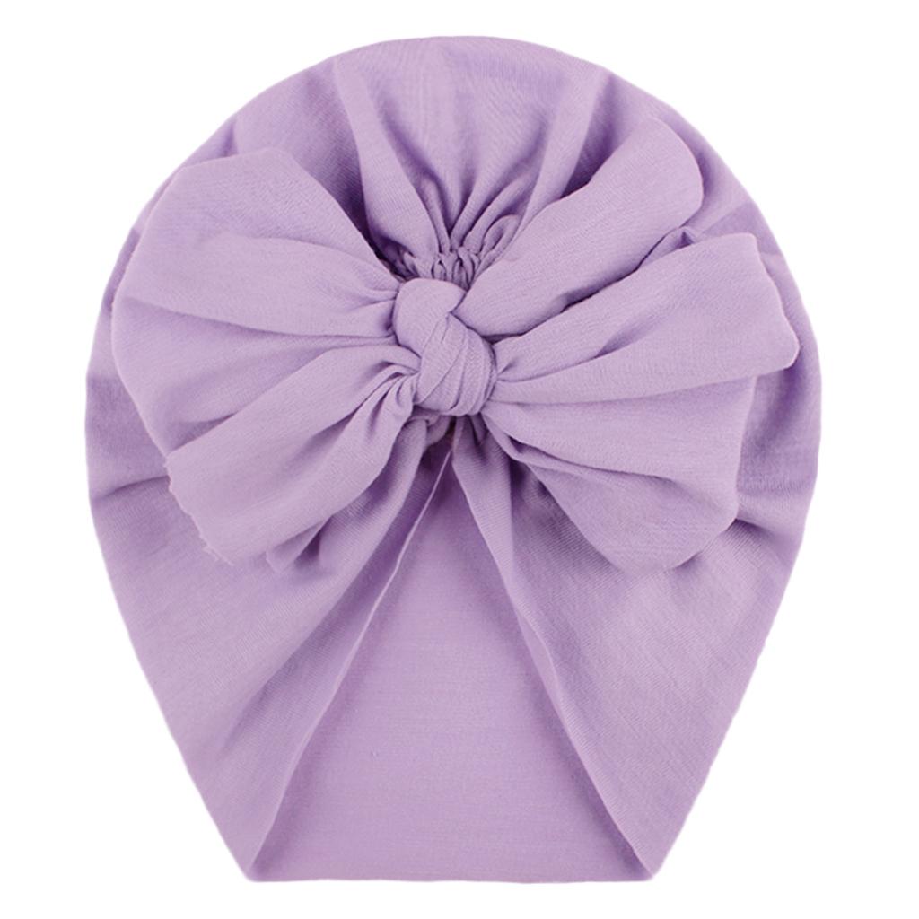 Toddler Kids Baby Boys Girls Solid Bow Knotted Hat  Headwear Accessories