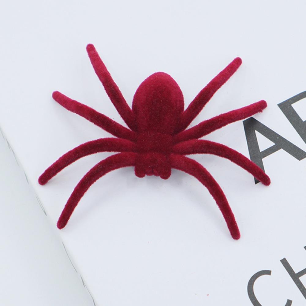 10PCS Mini Fake 3D Spider Toy Simulation Artificial Spider Halloween Plush Spider Carnivals