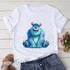 T-shirt Unisex Carini Mostri University T-shirt Stampa T-shirt Cartone Animato Estate Casual Oversize T-shirt Femminile Streetwear Top