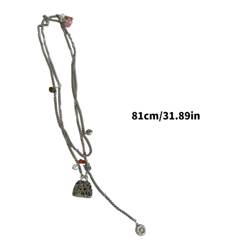 Small Bag Pendant Necklace Adjustable Necklace Titanium Steel Texture Fashion and Trendy Jewelry Suitable for Women
