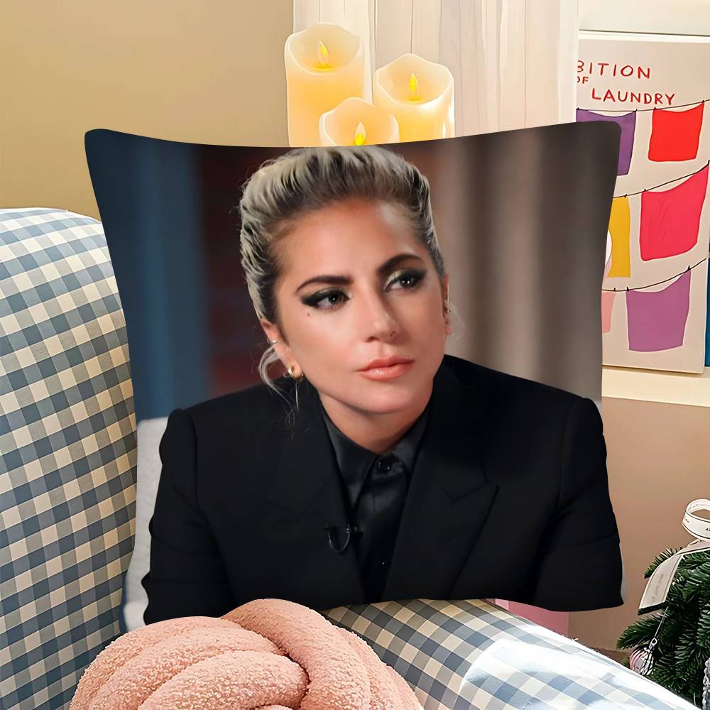 Singer L-Lady Gaga Mayhem Pillow Case Square Pillow Bedroom Sofa Leisure Comfort Cushion Car Living Room Home Decoration