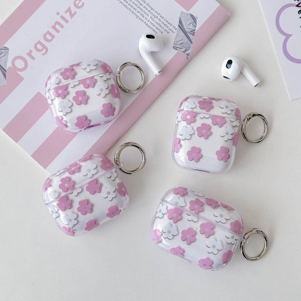Creative scallion oil powder flower suitable for apple AirPods 1 earphone cover new Pro1 earphone case tpu soft case