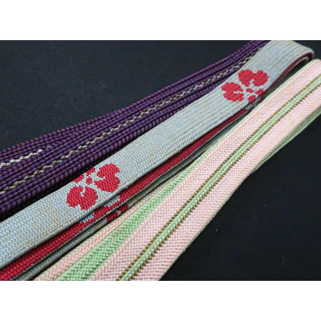 [Kimono] Antique Japanese accessories Obijime set of 3 Showa retro kyo7w05-258 [Recycled] Treasure trove