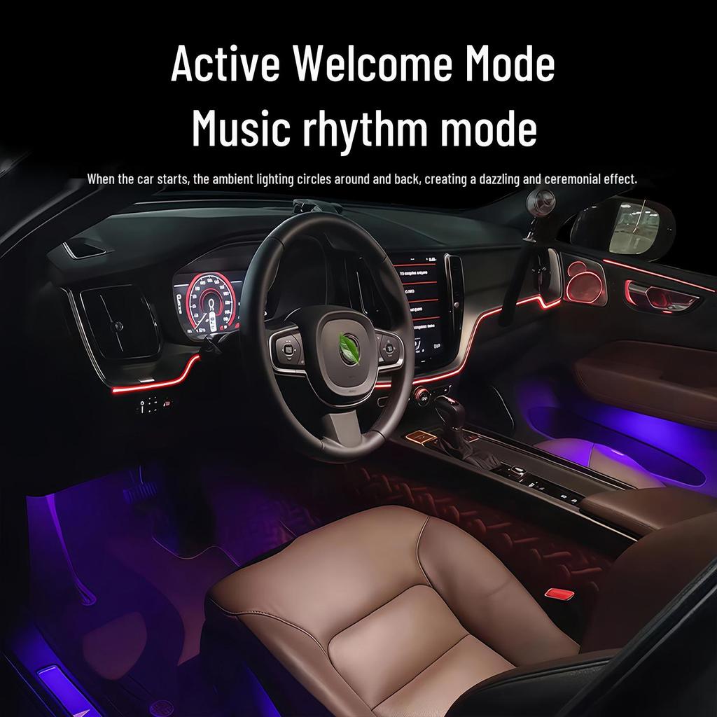 Volvo XC60/S60 Ambient Interior Lights: Dynamic Flow Car Door Trim Replacement
