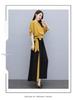 2022 Summer Chiffon Wide-Leg Pants Set: Elegant Goddess Style Two-Piece for Women - Fashionable, Drapey, Slimming.