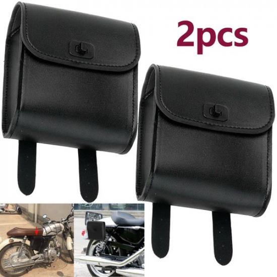 Motorcycle Tool Bag Pouch Fork Storage Luggage Handlebar SaddleBag Waterproof X2