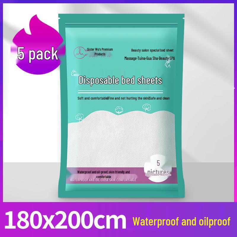 Waterproof Oilproof Disposable Bed Sheets with Hole - Non-Woven, Breathable, 100-Pack