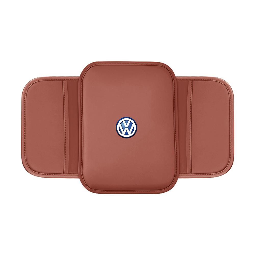 T30PU Leather Car Armrest Mat Center Console Protector Cover Cushion Valve Cap For Volkswagen MK6 Golf 7 GTI Touareg Jetta GTD Polo