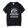 Grandma T Shirt Funny Grandmasaurus Mothers Day Dino Birthday Long or Short Sleeves Vintage Washed Designer Clothes Slightly