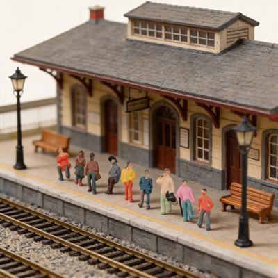 100 Peças Mini Figuras de Pessoas Escala 1/100 Pessoas Pequenas Sentadas em Pé Pintadas à Mão Modelos de Figuras Cenas em Miniatura Projeto Arquitetônico Casa de Bonecas