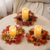 Autumn Harvest Artificial Maple Leaves Garland Pumpkins Fall Mini Wreath  Wedding Party