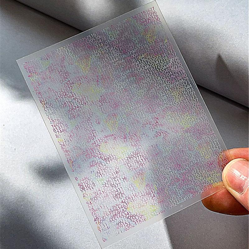 Simple Colorful Cyberpunk Small Alphabet Nail Art Sticker English Letter Adhesive Decals Diy Number Manicure Slider Salon Supply