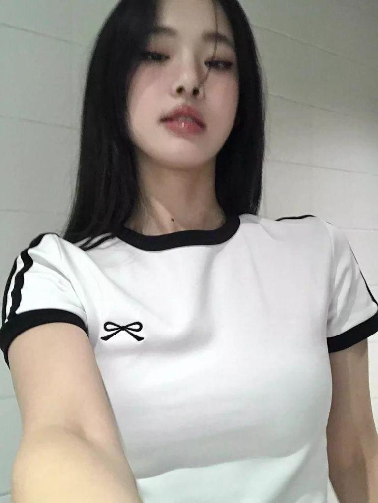 Women's Summer Slim Fit Striped T-Shirt with Bow and Embroidery