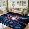Bayern Munich Design Crystal Velvet Rug Soft Decorative Mat for Bedroom Entrance
