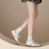 Inner height increase women's versatile casual lace-up white shoes thick-soled small college style small size board shoes women