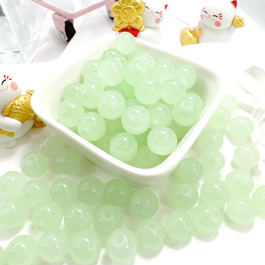 10mm Crackle Glass Round Beads, Loose Spacer Beads DIY Accessories for Bracelet Making 50pcs