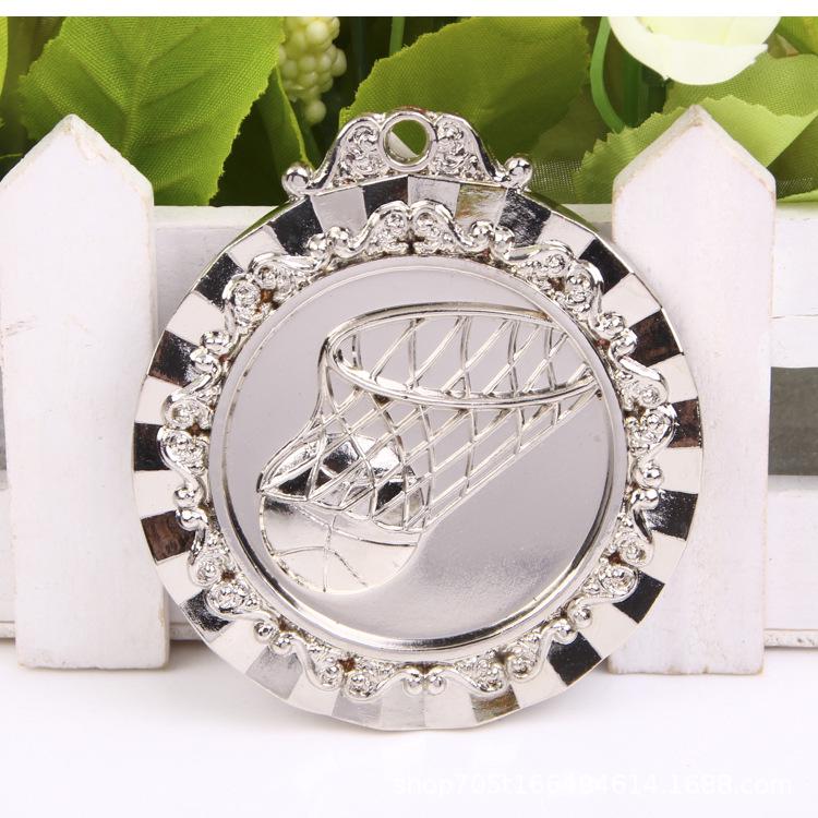 Pleated Lace Basketball Medal for School Gymnasium Competitions