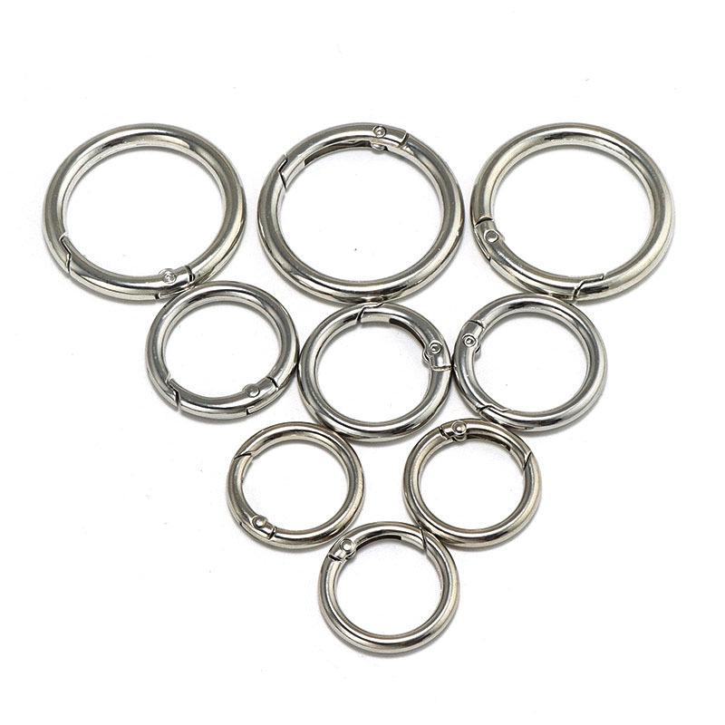 Spring Split Ring Buckle – 316 Stainless Steel Keychain & Bag Accessory.