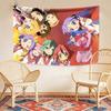 Lucky Star Full Cast Otaku Kawaii Tapestry Girly Decor Bedroom Wall Styling Kawaii Photo Backdrop